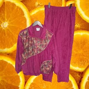 Vintage Susan Christopher California‎ 2 Piece Pink Activewear Set Size Large